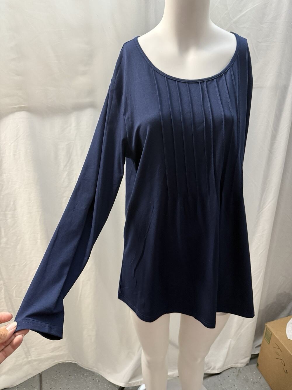 NWT TAOHUADAO Womens Size L Purple Side Split Long Sleeve T-Shirt Tunic Top